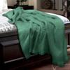 Biddy Murphy Ultra Soft Irish Mohair & Wool Throw Blanket, Made in Ireland, 54"x72", Solid Green view 3