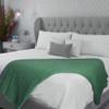 Biddy Murphy Ultra Soft Irish Mohair & Wool Throw Blanket, Made in Ireland, 54"x72", Solid Green view 4