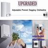 ABHILWY Retractable Clothesline Clothes Line Retracting Outdoor/Indoor, Heavy Duty Stainless Steel Adjustable Drying Rope Wire Dryer with ABS case+Aluminum, Self Adhesive Wall Mount Upgrade Knob White view 2