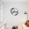 Badger Steel USA - Welcome Floral - Metal Wall Art - 24" X 24" - Black view 1