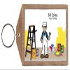 PrintedPerfection.com Personalized Painter - Female Wooden Key Chain view 1