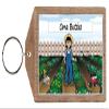 PrintedPerfection.com Personalized Gardener - Female Wooden Key Chain view 1
