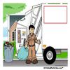 PrintedPerfection.com Personalized Trash Collector, Sanitation Engineer - Male Wooden Key Chain view 2