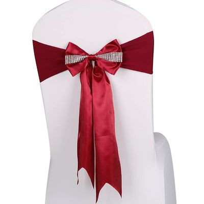 ZYCSKTL Chair Sashes for Wedding 10-100Pcs, Classic Rhinestone Bow Shape Chair Ribbons, Birthday Celebration Art Decoration Supplies, Multiple Colour (Color : G, Size : 45cm*100)