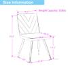 ALISH Dining Chairs, Mid Century Modern Dining Chairs Set of 2 Dining Room Chairs Upholstered Dining Chairs with Metal Legs Desk Chairs Side Chair for Kitchen, Living Room view 2