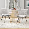 ALISH Dining Chairs, Mid Century Modern Dining Chairs Set of 2 Dining Room Chairs Upholstered Dining Chairs with Metal Legs Desk Chairs Side Chair for Kitchen, Living Room view 3