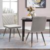 ALISH Dining Chairs, Mid Century Modern Dining Chairs Set of 2 Dining Room Chairs Upholstered Dining Chairs with Metal Legs Desk Chairs Side Chair for Kitchen, Living Room view 4