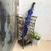 Umbrella Stand Openwork Holder, Antique Umbrella Rack with Removable Drip Tray, Metal Office Hallway for Umbrellas Walking Cane (Color : Yellow) view 3