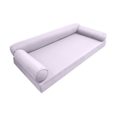 DBM IMPORTS *Cover ONLY*-Style 6 Outdoor Daybed Mattress Bolster Pillow Slipcovers Pipe Trim Twin Size - AD107