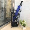 Umbrella Stand Openwork Holder, Antique Umbrella Rack with Removable Drip Tray, Metal Office Hallway for Umbrellas Walking Cane (Color : Black) view 2