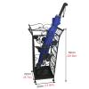 Umbrella Stand Openwork Holder, Antique Umbrella Rack with Removable Drip Tray, Metal Office Hallway for Umbrellas Walking Cane (Color : Black) view 4