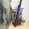 Umbrella Stand Openwork Holder, Antique Umbrella Rack with Removable Drip Tray, Metal Office Hallway for Umbrellas Walking Cane (Color : Red) view 2