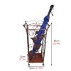 Umbrella Stand Openwork Holder, Antique Umbrella Rack with Removable Drip Tray, Metal Office Hallway for Umbrellas Walking Cane (Color : Red) view 4