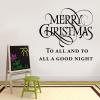 Vinyl Wall Decals Merry Christmas to All and All a Good Night Living Room Bedroom Kitchen School Home Wall Decor 27x27inch view 2