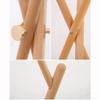 YKHB Floor Coat Rack Coat Rack with 9 Hooks Free Standing Wooden Wood Coat Stand Entryway Coat Hat Treer for Coat, Hat Easy to Assemble view 4