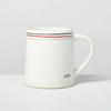 13oz Merry & Joy Holiday Stripes Stoneware Mugs Red/Green - Hearth & Hand with Magnolia (Joy), White Red view 1