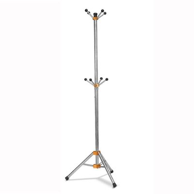 YKHB Floor Coat Rack Coat Rack 8 Hooks Stainless Steel Coat Rack, 3 Adjustable Sizes Free Standing Coat Stand, Hallway/Entryway Coat Hanger Stand Easy to Assemble (Size : 155cm)