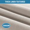 H.VERSAILTEX Linen Placemats Set of 8 Premium Solid Table Placemats for Dining Table Spill-Proof Waterproof Table Mats Heat-Resistant Kitchen Table Mats Washable, 12x18 inches, Taupe view 2