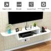 WANGPP Wall Mounted Floating TV Cabinet,Floating TV Stand Wall Mount Shelf Decorative,Media Console,Entertainment Center Cabinet Component,Floating Entertainment Unit for Living Room Bedroom view 2