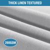 H.VERSAILTEX Linen Placemats Set of 8 Premium Solid Table Mats for Dining Table Spill-Proof Waterproof Heat-Resistant Kitchen Mats Washable, 12x18 inches, Grey view 2
