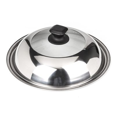 Frying Pan Lid, Stainless Steel Round Button Saucepan LidTempered GlassVisible Cooking Pot CoverSaucepan Lid (30-42cm) (Size : 38cm)