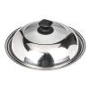 Frying Pan Lid, Stainless Steel Round Button Saucepan LidTempered GlassVisible Cooking Pot CoverSaucepan Lid (30-42cm) (Size : 38cm) view 1