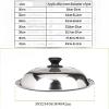 Frying Pan Lid, Stainless Steel Round Button Saucepan LidTempered GlassVisible Cooking Pot CoverSaucepan Lid (30-42cm) (Size : 38cm) view 2