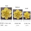 Ceramic Flower Wall Decor Sculpture Yellow Jasmine 3D Wall Hanging Arts Home Living Dining Room Wedding Gift 3.5 inch view 3