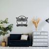 Badger Steel USA - Dragonfly Monogram - Metal Wall Art - 24" X 21.9" - Black view 2