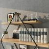 CONMING Floating Shelves for Wall with 3 Levels,Rustic Wood Geometric Style Decor Shelf,Hanging Floating Shelves,for Bedroom Living Room Home Furniture Office Decor view 2