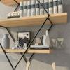 CONMING Floating Shelves for Wall with 3 Levels,Rustic Wood Geometric Style Decor Shelf,Hanging Floating Shelves,for Bedroom Living Room Home Furniture Office Decor view 3