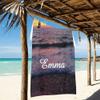 Personalized Beach Towel with Name Sailboat Sunset Ocean Pool Bath Towels Sports Birthday Gifts 30 x 60 inch view 3
