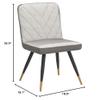 Apeaka Upholstered Dining Chairs Set of 2, Modern Fabric Armless Dining Room Chairs Kitchen Table Side Chairs Home Desk Chair with Metal Legs Ivory view 2