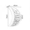 Dongng Floating Shelves Wall Mounted,Bookshelf Storage Rack Floating Unit Frame as Wall Decoration Design,Creative Decorative Wall Hanging Rack,for Bedroom/Kitchen (White) view 3