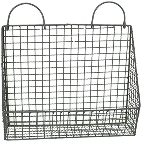 Dongng Office Pocket Wall File Holder Organizer Hanging Magazine Rack (Black)