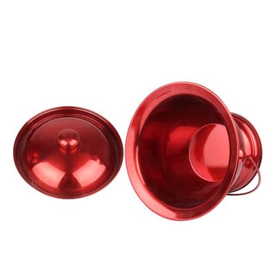 Cabilock 1pc Thickened Stainless Steel Spittoon for Elderly and Boys and Girls Vintage Design Convenient Storage Container for Home Use Red