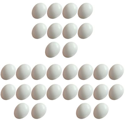 balacoo 30pcs Simulation Bird Eggs for Breeding and Decoration Realistic Fake Bird Eggs for Home Office and Restaurant Use