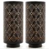 Hosley Set of 2 Diamond Cut Candle Holders Elegant 8 Inch Height Stands for Timeless Ambiance and Versatile Styling Dazzle Your Decor view 1