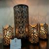 Hosley Set of 2 Diamond Cut Candle Holders Elegant 8 Inch Height Stands for Timeless Ambiance and Versatile Styling Dazzle Your Decor view 2