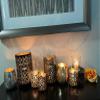 Hosley Set of 2 Diamond Cut Candle Holders Elegant 8 Inch Height Stands for Timeless Ambiance and Versatile Styling Dazzle Your Decor view 3