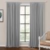 TWOPAGES Thermal Insulated Blackout Curtain Flax Linen Pinch Pleated Drape for Bedroom, Window Treatment Panel Energy Efficient Room Darkening Curtain (1 Panel, 84 Wide by 84 Long) view 1