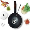 LJYT Wok cooking pan, Wok Pan Household Stainless Steel Wok With Lid, Non-stick And Uncoated Wok, Scratch Resistant Cookware (Size : 32cm) view 3