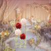 4 Tier Wedding Flower Rack Metal Vase Column Stand, 4 Layers Gold Frame Geometric Vase Column Stand Metal Flower Stands Holders Flower Display Rack, Rectangular Frame for Wedding Party Decoration view 2