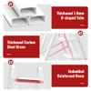 GameGem 3 Step Ladder, Aluminum Folding Step Stool with Anti-Slip Sturdy and Wide Pedal, Lightweight Portable Stepladder for Home and Kitchen Use Space Saving, Cream White, 330 lbs view 3