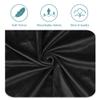 HOOMIC Queen Size Platform Bed Frame with Velvet Upholstered Plush Vertical Channel Headboard, No Box Spring Needed, Easy Assembly,Black view 4
