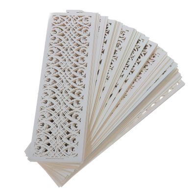 FOMIYES 50pcs Silver Paper Candle Hollow Out Castle Light Wraps Easy Installation Warm Ambient Lighting for Home Decor Parties