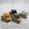 4 Pieces Kitten Ornaments Zcargel Carton Kitty Ornaments Cartoon Animal Decoration Kitten Capsule Toy Doll Toy Creative Micro Landscape Small Ornaments Car Decoration for Car Office Bedroom view 2