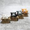 4 Pieces Kitten Ornaments Zcargel Carton Kitty Ornaments Cartoon Animal Decoration Kitten Capsule Toy Doll Toy Creative Micro Landscape Small Ornaments Car Decoration for Car Office Bedroom view 3