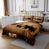 Bear Bedspread for Kids Boys Girls Farmhouse Wild Animal Bedding Set Retro Bear Family Quilted Coverlet Brown Bear Paws Bedroom Decor Coverlet Set King Size Quilted Set 3Pcs view 3
