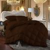 Star Linen 100% Egyption Cotton Comforter 100 Series 500 GSM 5 PC Comforter Set Fill Power Buffy Overfilled All Season Chocolate - Twin XL Size Soft Quilted with Corner Tabs, Winter Warm Fluffy view 1